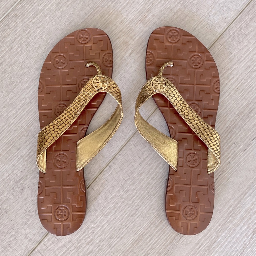 TORY BURCH Leather Flip Flops